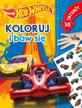 Koloruj i baw się. 30 tatuaży. Hot Wheels - Monika Kiersnowska [KSIĄŻKA]