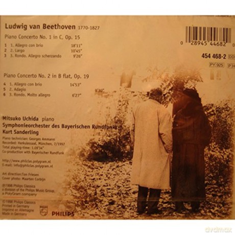 Uchida/Sanderling: Beethoven Pno.Ctos.1/2 [CD]