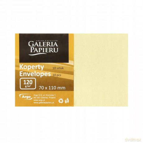 Koperta 70*110mm 10szt Millenium Kremowy 120g Argo