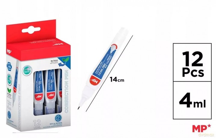 Korektor w piórze 4ml 12szt [KALENDARZ]