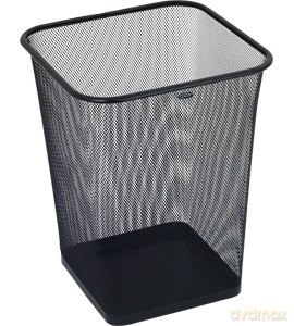 Kosz Na Papier metalowy Kwadratowy Grand Vip Gr-017 Czarny