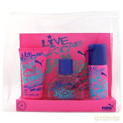 Puma Jam Woman Zestaw - Woda toaletowa 40 ml spray + żel pod prysznic 50 ml + dezodorant 50 ml spray (uszkodzone pudełko) [PERFUMY]