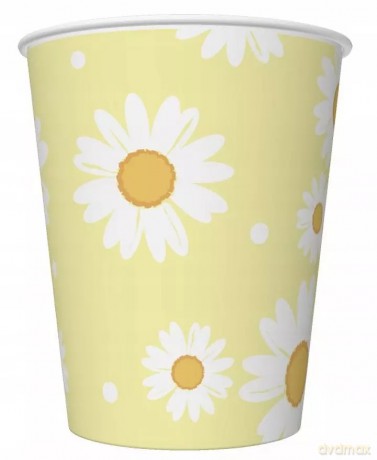 Kubek papierowy 250ml Zol Stokrotki Go Op6szt Fol
