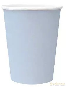 Kubki papierowe 250 ml, jasnoniebieski Monocolor (8 sztuk)