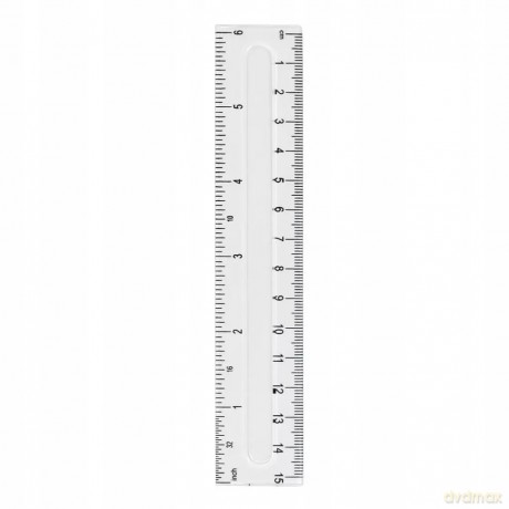 Linijka 15 cm, Szkoła. Przezroczysta, Idealna Do Piórnika