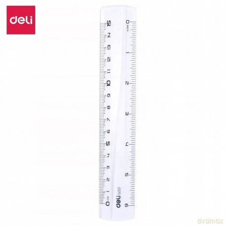 Linijka 15cm Deli G00112 Przeźroczysta
