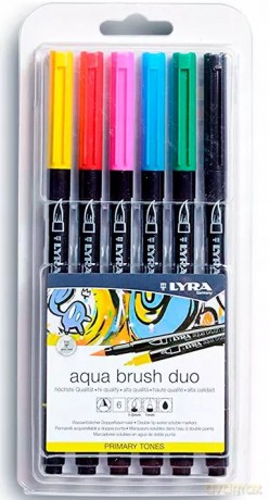 Lyra Pisaki Aqua Brush Set Primary 6 Szt