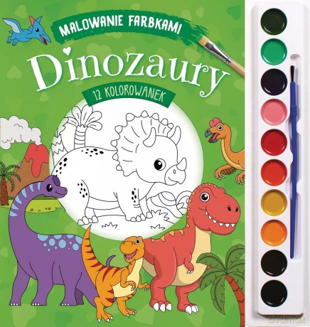 Malowanie farbkami. Dinozaury - Izabella Sieńko-Holewa [KSIĄŻKA]
