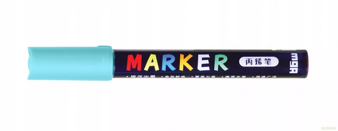 Marker akrylowy M&G 1-2 mm niebiański