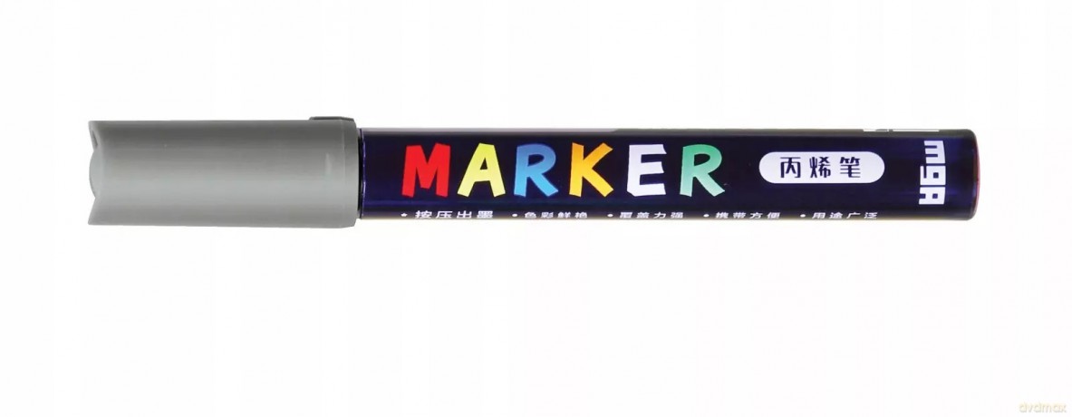 Marker akrylowy M&G 1-2 mm srebrny