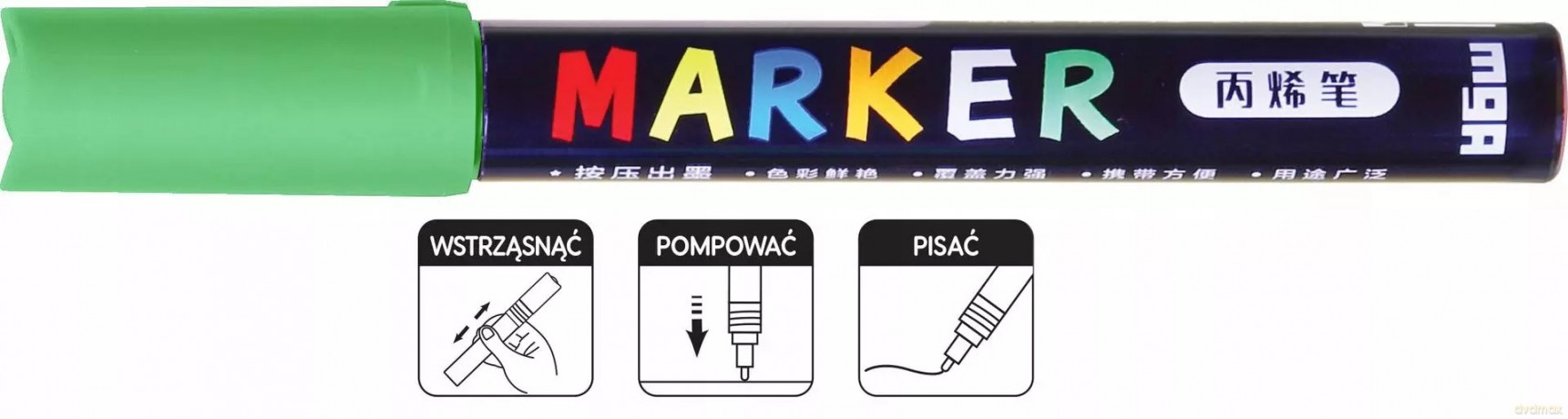 Marker akrylowy M&G 1-2 mm zielony