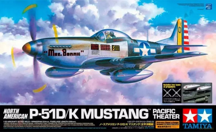 Model plastikowy P-51D/K Mustang Pacific 1/32