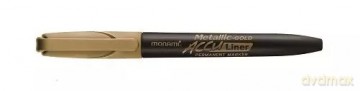 MONAMI Marker permanentny Monami Accu Liner metaliczny złoty