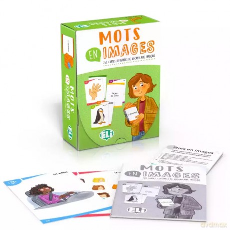 Mots en images: karty obrazkowe z grami językowymi do nauki francuskiego + e-flashcards + audio OOS [KSIĄŻKA]