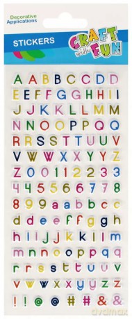 Naklejki Wypukłe Litery/cyfry Craft with Fun 545807