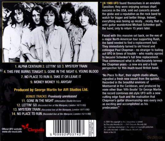 UFO: No Place To Run [CD]