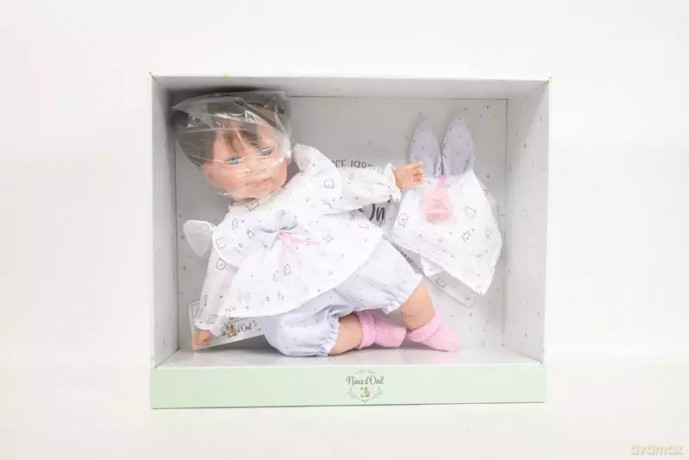 NINES lalka mała Doudou 40cm włosy brąz 39523