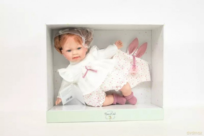 NINES lalka mała Doudou 40cm włosy rude 39424
