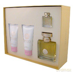 Versace pour Femme Zestaw - woda perfumowana 50 ml spray + balsam do ciała 50 ml + żel pod prysznic 50 ml + mini woda perfumowana 5 ml [PERFUMY]