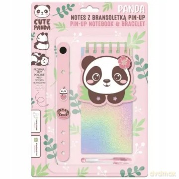 Notes z bransoletką Panda