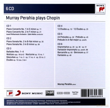 Murray Perahia: Murray Perahia Plays Chopin [6CD]