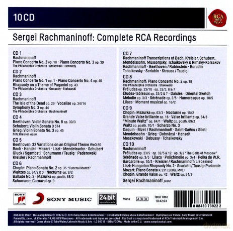 Sergei Rachmaninoff: Sergei Rachmaninoff: Complete RCA Recordings [10CD]