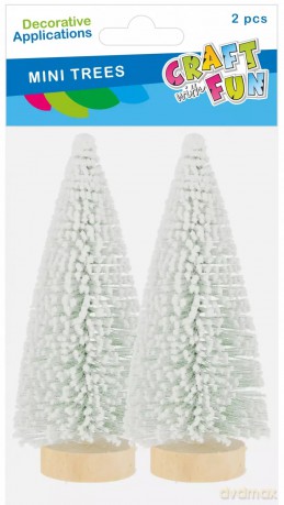 Ozdoba Dekoracyjna Choinka 15cm 2szt. Zielona Boże Narodzenie Craft with Fun 567247
