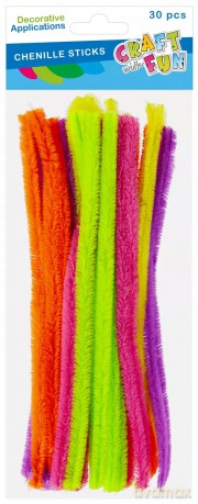 Ozdoba Dekoracyjna Druciki Powlekane Neon 30 szt. Mix kolorów Craft with Fun 567266