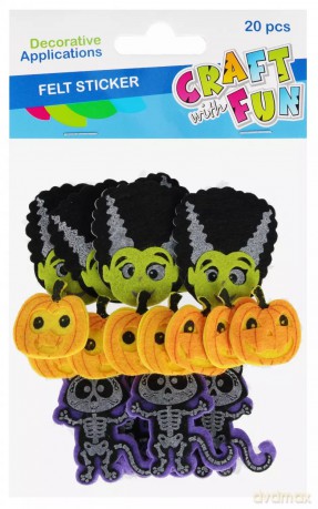 Ozdoba Dekoracyjna Filcowa Samoprzylepna Dynie 20 szt. Craft with Fun 572680