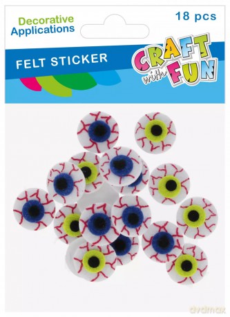 Ozdoba Dekoracyjna Filcowa Samoprzylepna Oczy 18 szt. Craft with Fun 572673