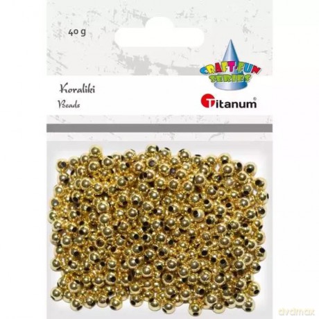 Ozdoba dekoracyjna Koraliki 5mm 40g Zlo Pbh