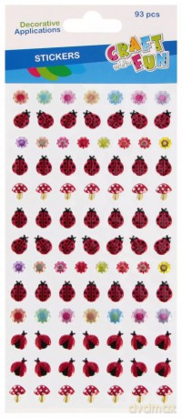 Ozdoba Dekoracyjna Naklejki Puffy Biedronki Op. 93 szt. Craft with Fun 545812