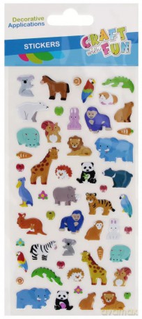 Ozdoba Dekoracyjna Naklejki Puffy Zwierzątka Craft with Fun 545813