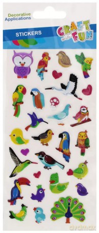 Ozdoba Dekoracyjna Naklejki Puffy Zwierzęta Craft with Fun 545803