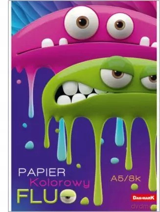 Papier kolorowy A5 Dan-Mark 8 arkuszy