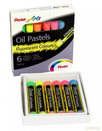 Pastele Olejne 6 kolorów Fluo Pentel Wb
