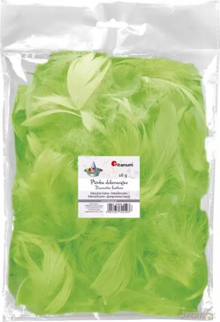PiÓrka Dekoracyjne 16g Jaskrawozielone Titanum Craft-fun Series