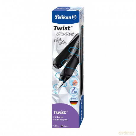 Pióro wieczne Pelikan Twist Structure Stal. M Black
