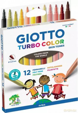Pisaki Giotto Turbo Odcienie skóry 12 kolorów