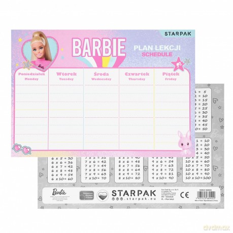 Plan Lekcji Tabl Mnoz A5 Brb Starpak Pb A 25/750