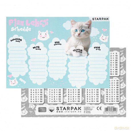 Plan Lekcji Tabl Mnoz A5 C Kot Starpak Pb A 25/750