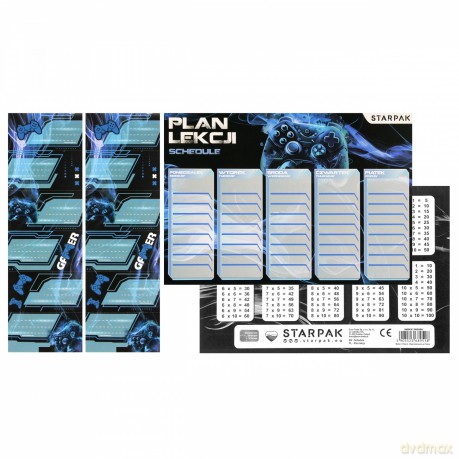 Plan Lekcji z Naklejkami Na Zeszyt Pad Starpak 553577