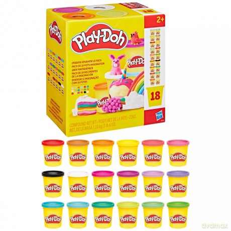 PLAY-DOH Zestaw 18 Kolorowych Tub, zestaw kreatywny
