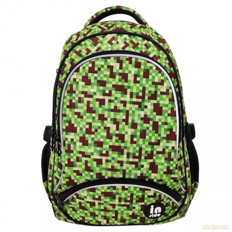 Plecak 3 komorowy usztywniany 16" Inside. Piksele