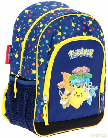 Plecak przedszkolny jednokomorowy Pokemon Pokémon chłopcy, dziewczynki Odcienie niebieskiego, Wielok
