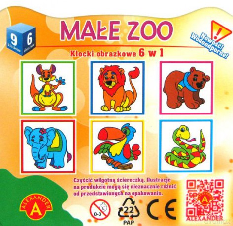 Klocki Obrazkowe - Małe Zoo (kwadrat) [GRA]
