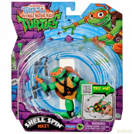 TMNT Wojownicze Żółwie Ninja Shell Spin Michelangelo, figurka