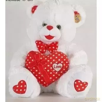 Pluszak Miś 33cm Siedzacy z Sercem Love De