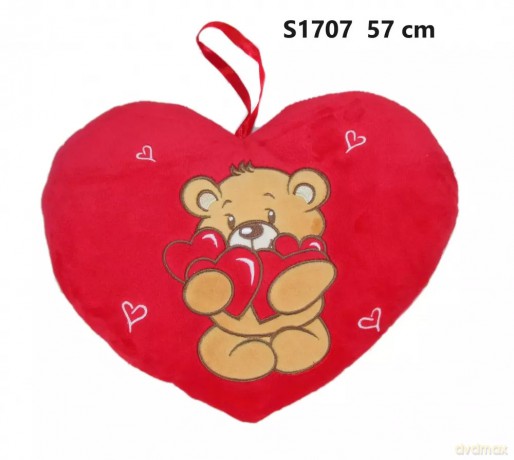 Pluszak Serce 57cm Cze z Misiem Sa