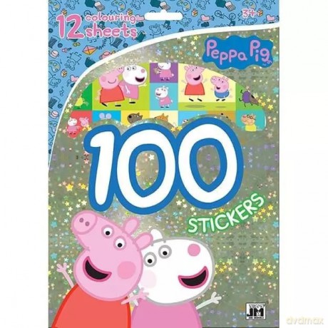 Prasátko Peppa - 100 samolepek s omalo... neuveden [KSIĄŻKA]